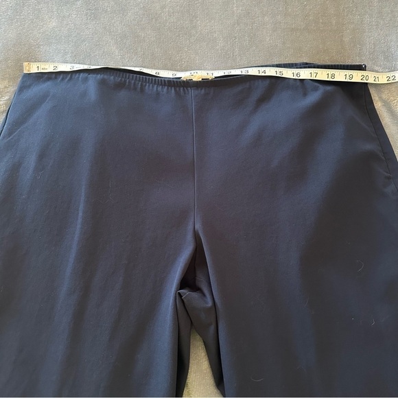 Eileen Fisher Organic Cotton Navy Blue Slim STRETCH Twill Pants - Picture 10 of 10